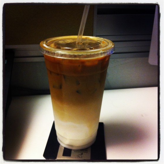 Shane can even make iced coffee pretty