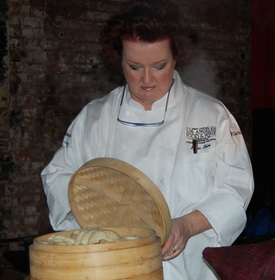 Lydia Shire from Scampo and Towne prepares her pork buns