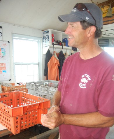 Skip shucking our lunch