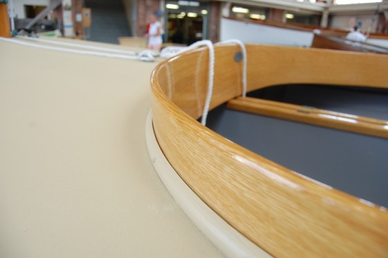 That wood is curved by hand...and steam