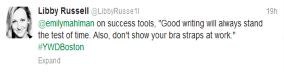 Tweet writing and underwear