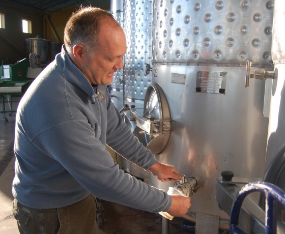 George getting ready to taste his handy work